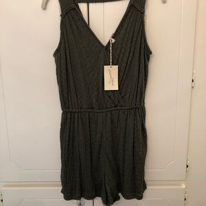 Army green romper